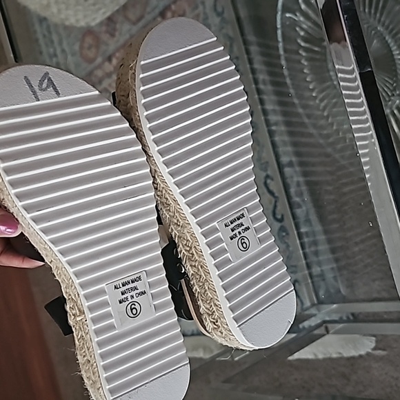 Soda Velvety‎ Black Jute White Sole Platform Sandals Shoes - 6 - Picture 4 of 6